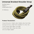 Adjustable Braided Shoulder Strap for Cameras with O-Ring and Leather Pad - SmallRig