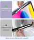 Hamile for iPad 10th Generation Case with Wireless Keyboard, 7 Colors Backlit Detachable Folio Cover - Lavender