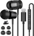 Lightning Headphones for iPhone 13 14 12 Pro Max, MFi Certified Earbuds with Mic, Noise Isolation Stereo Bass - Wired