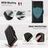 Antsturdy Wallet Case for iPhone 15 Pro Max, RFID Blocking PU Leather Crossbody Phone Case with Zipper Wrist Strap,