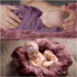 SPOKKI Newborn Photography Props Outfits - 4 Pcs Baby Long Ripple Wrap, Toddler Swaddle Blankets, Photography Mat, Cute