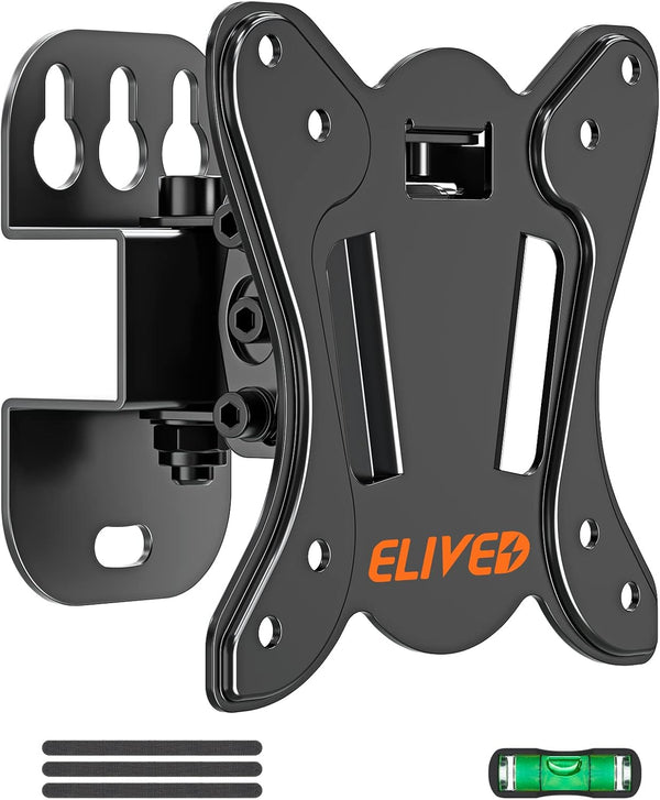 ELIVED TV Wall Mount Small Monitor Mount Bracket, Adjustable Tilt Swivel for Most 13-30 Inch TVs, Holds up to 33 lbs