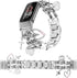 Stylish Metal Wristband for Fitbit Charge 6/5, Cute Strap with Love Cross Pendants, Chain Charms Bracelet