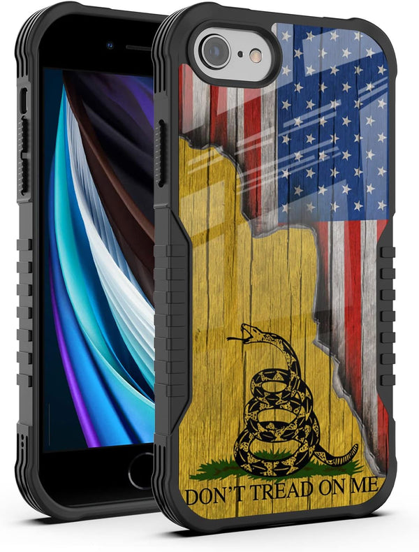 Heavy Duty Shockproof Hard Bumper + Soft Silicone Rubber Protective Case for iPhone SE 2022/2020, 7/8/6/6s/SE 3rd 2nd,