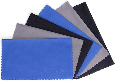 Your Choice Microfiber Cleaning Cloths: 6 Pack for Eyeglasses, Camera Lens, and Other Delicate Surfaces