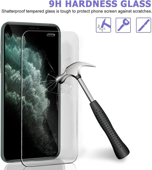 Ferilinso 3 Pack Screen Protector for iPhone 11 Pro Max & Tempered Glass Camera Lens Protectors - Ultra Phone Case