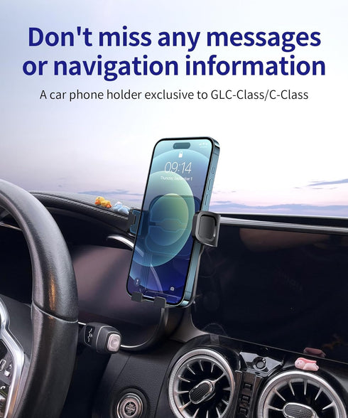 Masergogo 2020-2022 2019-2021, 10.25" 360 Car Phone Holder for Mercedes-Benz GLC-Class / C-Class Screen Fixed Clip