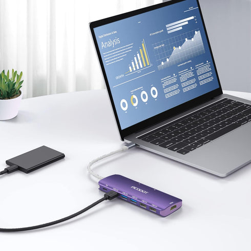 Acodot 9 1 4K@60Hz 3 3.0 100W in USB C Hub - HDMI Adapter, USB Ports, SD/TF Card Reader, PD, Multiport Adapter