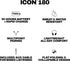 180 50 Skullcandy Icon Wireless On-Ear Bluetooth Headphones, Up to Hours Battery, Lightweight and Travel Ready, Secure