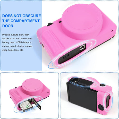 Camera Case for Sony ZV-1, Removable Lens Cover, Anti-Scratch Silicone Soft Case Compatible with Sony ZV-1