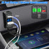 USB Rocker Switch Outlet, Linkstyle QC 3.0 USB-A Port, USB C Port and Voltage Meter with Blue LED Digital Display, Waterproof 12V 24V Rocker Switch USB Charger on Marine Boat Vehicle Truck RV Cart by Linkstyle