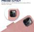 Arae Case for iPhone 12 Pro Max, Wallet Case Flip Cover with Card Holder, 6.7 inch (Rose Gold)