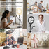 ULANZI Overhead Phone Mount with 10" Selfie Ring Light, Tabletop Light Stand with 360° Shooting Arm for Video Recording