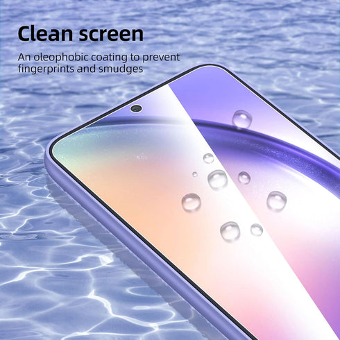 NEW'C Tempered Glass Pack for Samsung Galaxy A54 5G - 3x Scratch-Free, 9H Hardness, 0.33mm Ultra Clear Screen