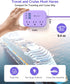Beeiker 6 USB(3 5Ft 24W 3 USB C) Purple Travel Power Strip- Purple Extension Cord with USB Charging Station