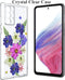 Unov Clear Case for Galaxy A53 5G, Soft TPU Shock Absorption Slim Embossed Pattern Protective Back Cover (Very Peri