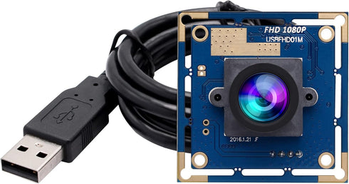 ELP 1080P USB Security Camera Module - 2 Megapixel HD, Wide Angle, Mini UVC USB2.0 for Raspberry Pi