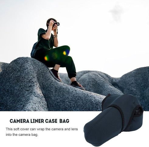 Waterproof Soft Camera Liner Bag, Protection Sleeve Pouch for SLR DSLR Camera