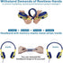SIMOLIO On-Ear Kids Headphones, Foldable & Durable, 75dB-94dB Volume Limit, Microphone, AUX Jack, Yellow.