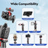 Fotopro 360 Flexible Phone Tripod, Mini Camera Tripod with Wireless Remote Phone Holder, Rotation Extendable Phone