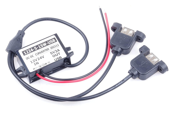 DC-DC 9V 12V 24V 36V Power Supply Module, Mini USB Step-Down Converter with Over-Temperature Protection