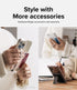 Ringke Side Slot Card Holder for Phone Case, Business Card Holder for iPhone, Galaxy, and Pixel, Clear Mist