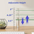 2 Pack Simple Trending Computer Monitor Riser with Height Adjustable, Tempered Glass, Multi Media Desktop Stand