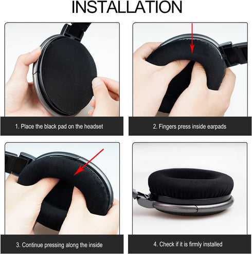 Gvoears HD600 Earpads for Sennheiser HD650/HD600/HD660S/HD545/HD525/HD535, Replacement Ear Cushions (Velour)