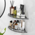 Voldra Glass Corner Shower Caddy, 2 Pack Adhesive Corner Shower Shelves for