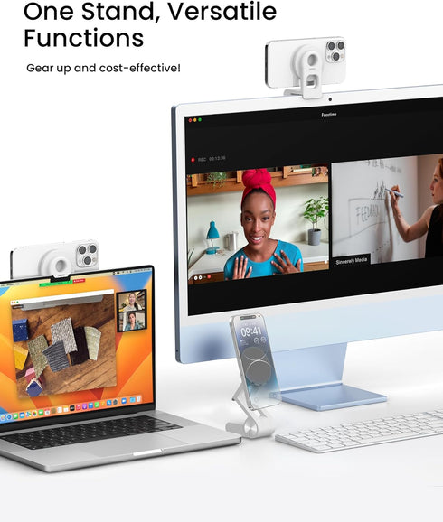 Continuity Camera Mount for Desktop Monitor & iMac, Detachable iPhone Webcam Mount for iPhone 15/14/13/12