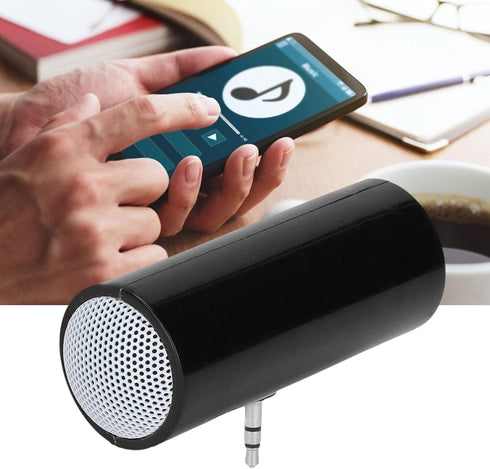 Mini Speaker, 3.5mm Jack Portable Stereo Speaker for MP3 Music Player, Tablets, Laptops, PCs, MP4 (Black)