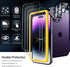 iVolver 3+3 Pack Tempered Glass Screen Protector for iPhone 14 Pro Max 6.7'' + Camera Lens Protectors & Alignment Frame.