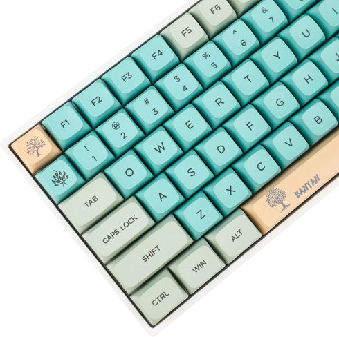 YMDK Banyan Keycaps 126 Key Dye Sub ZDA PBT Keycap, Similar to XDA for MX Keyboard 104 87 GK61 96 84