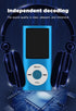 FKLBBLPM MP3 MP4 Portable Music Player, LCD Screen with Equalizer Display, MENU and VOL ControlsBlue