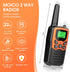 MOICO Long Range Walkie Talkies for Adults, 22 FRS Channels, Family Walkie Talkie with LED Flashlight, LCD Display,