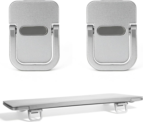 Xosjska 2 PCS Invisible Computer Keyboard Stand, Portable Keyboard Riser, Zinc Alloy Self-Adhesive