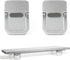 Xosjska 2 PCS Invisible Computer Keyboard Stand, Portable Keyboard Riser, Zinc Alloy Self-Adhesive