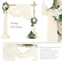 Wedding Arch Draping Fabric, 4 Panels 28" x 19ft Ivory Wedding Arch Drapes for Ceremony, Sheer Backdrop
