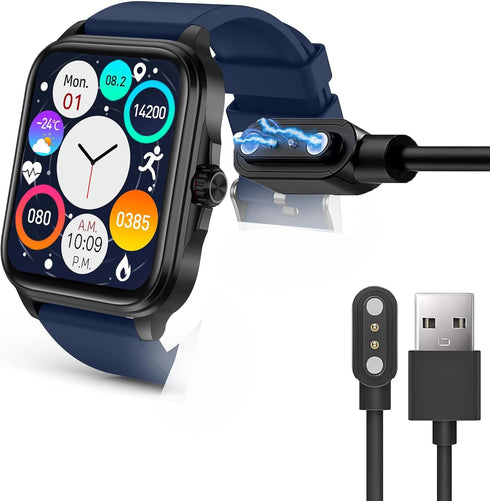 Compatible for EGQINR Smart Watches Charger, Magnetic USB Replacement Charging Cable for EGQINR T90, P103, T49, T42,