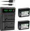Kastar 2-Pack BP-709 Battery & USB Charger for Canon LEGRIA HF M46, M52, M56, M66, M68 Cameras
