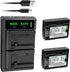 Kastar 2-Pack BP-709 Battery & USB Charger for Canon LEGRIA HF M46, M52, M56, M66, M68 Cameras