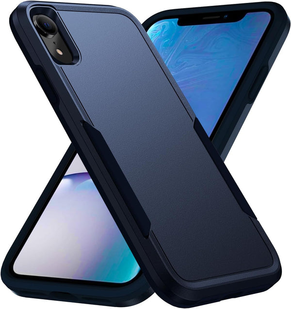 Heavy Duty Protection Case for iPhone XR, Shockproof Dustproof Anti-Scratch Rugged Dark Blue