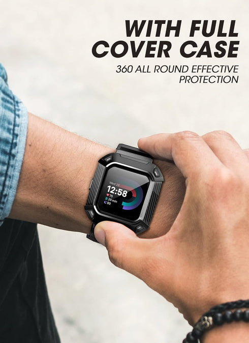 SUPCASE Unicorn Beetle Pro Watch Bands for Fitbit Versa 4 / Fitbit Versa 3 / Fitbit Sense 2/1, Protective Replacement
