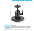 Magnetic Camera Stand - Mini Ball Head Heavy Duty Metal for Secure Attachment to Steel or Other Magnetic Surfaces