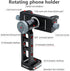 LEAPLIEXT 360 1/4" 3/8" 16/15/14/13, Metal Phone Holder for Tripod - Rotation with Arca Swiss Quick Release, & Thread