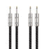 Cable Matters 2-Pack Premium Braided 12 AWG Speaker Cable 3 ft with 6.35mm TS Connector