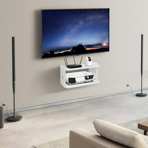Projector Shelf, Projector Wall Mount Floating Shelf, Projector Stand, Projector Rack Holder, Router Shelf Storage Box