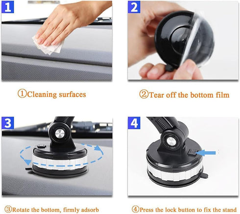 Acssart Car Phone Holder, Awishday Phone Mount for Car, Super Adsorption Center Console Stack Holder