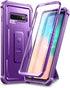 Dexnor Heavy Duty Case for Samsung Galaxy S10, Built-in Screen Protector and Kickstand, Shockproof Protective Cover,