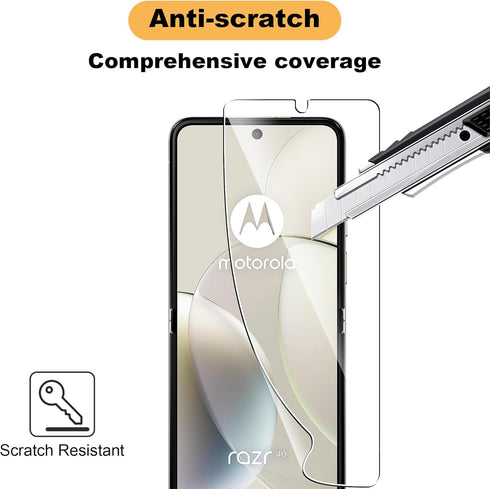 Motorola Razr (2023) Screen Protector - Self-Healing TPU Film, HD, Anti-Scratch, Case Friendly, 2+2 Pack (No Glass)